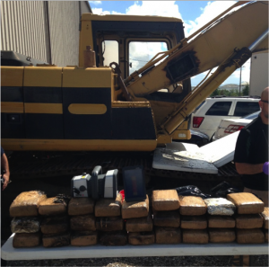 MINI Z uncovers over $150K of marijuana while scanning the arm of the excavator. The MINI Z image revealed an anomaly — an area that was sealed with Bondo® to conceal the hidden compartment.
